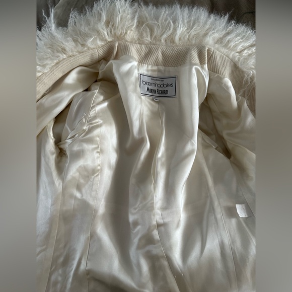 Marvin Richards white Mongolian fur penny lane coat size 12 - Picture 7 of 16